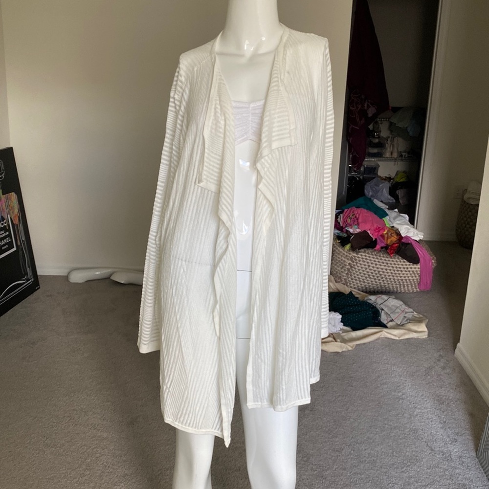 CALVIN KLEIN OPEN CARDIGAN SWEATER TOP SIZE X-LARGE MSRP $89.50 NWT